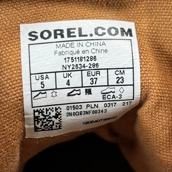 Sorel Out N About Tan Brown Nubuck Leather Rubber Waterproof Booties Size 37 - Picture 11 of 13